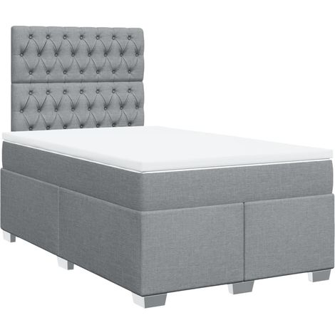 Maison Exclusive - Giroletto a Molle con Materasso Grigio Chiaro 120x190cm Tessuto (1/5)