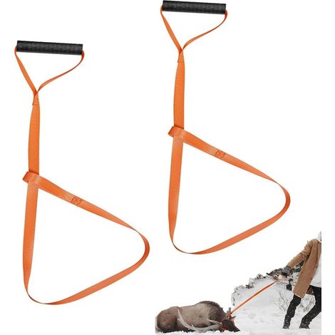 Cerf Traîne Cerf Traînant Cordes Cerf Transporteur Cerf Traînant Harnais Réglable Cerf Corde Nylon Accessoires pour Corde De Remorquage Sangle en Nylon (1/5)