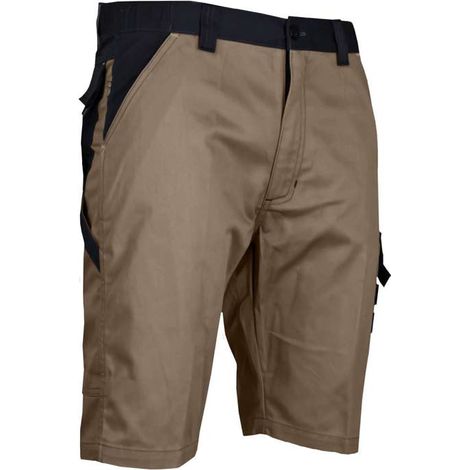 Bermuda homme multipoches beige/noir LMA -CBA - Couleur Beige/Noir - Taille Vêtement 38 (1/5)