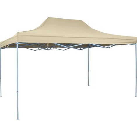 Faltzelt 3 x 4,5 m Cremeweiß