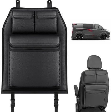 Organiseur de Coffre pour Ford Transit Custom, Protection de Dossier de Siège Pliable avec 3 Poches Grande Capacité, Facile À Installer Idéal pour Voyages et Quotidien,Personnalisé pour Transit Custom (1/5)