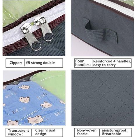 Sac de rangement pour vêtements - Boîte de rangement pliable avec couvercle transparent - Organiseur - Boîte de rangement - CAMION (1/5)