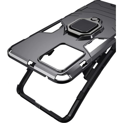 Étui pour Realme 8 / 8 Pro, anneau de support, noir (1/5)