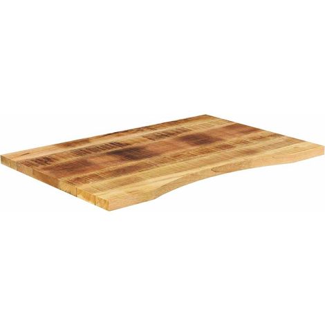 Dessus de bureau  Dessus de table  Plateau de table avec courbe 80x60x2,5 cm manguier massif brut