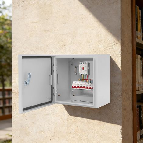Junction Box, Ip65 Waterproof Electrical Box, 30x30x20cm Galvanized Electrical Enclosure, Empty Wall-Mounted Box for Outdoor & Industrial Use (1/5)