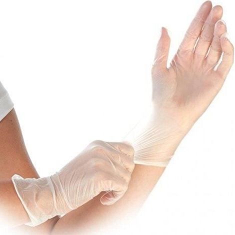 GANTS EN VINYLE NON POUDRÉS - - TAILLE XL - TRANSPARENT - JETABLES - 100 UNITÉS