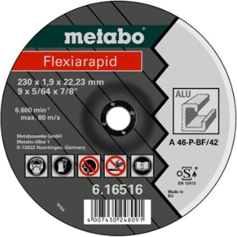 Metabo FLEXIARAPID 125 X 1,0 X 22,23 MM, ALUMINIO, TF 41 (616513000)