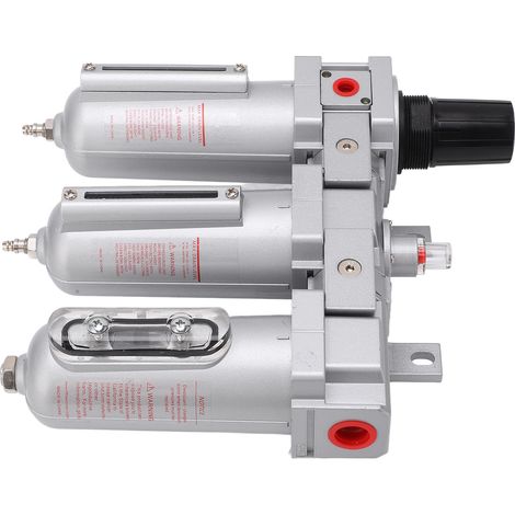 Système de séchage d'air à 3 étapes, sécheur de filtre à particules pour air comprimé industriel robuste en alliage d'aluminium avec cuve métallique et purge manuelle 1/2 po NPT (1/5)