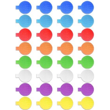 Lot de 40 étiquettes de câble réutilisables avec étiquettes multicolores pour câble, étiquettes de fil, étiquettes de câble et étiquettes de fil pour la gestion et l'identification des câbles (1/5)