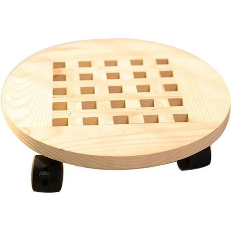 Chariot pour Plantes, 30cm Supports de Pots à roulettes, Support en Pot pour Plantes, Carbonisé, Résistant à la Corrosion, Etanche, pour Jardin Intérieur Extérieur (1/5)
