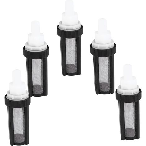 Filtre Pompe pour Micro Pompe, Filtre du Tuyau D'arrivée d'eau 9mm, Acier Inoxydable, Lot de 5, Anti-Obstruction, Facile à Nettoyer Adaptée au Diamètre Intérieur 7 ou 8mm, pour Entrée D’eau, Haute Ré (1/5)