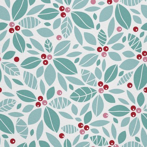 Outdoor-Dekostoffe Oxford - Motiv Feiertage Holly Berry (1/5)