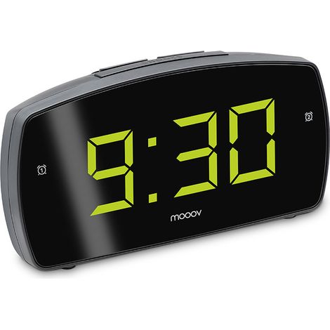 Réveil XL2 double alarme avec grand affichage LED - noir (1/6)