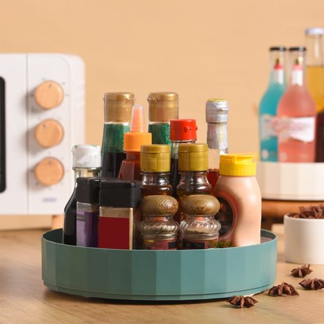 Tourne-disque De Rangement Pour Cuisine - 26 cm Diamètre - Rotation 360° À Roulements À Billes - Pour Placard Pantry Réfrigérateur Comptoir - 1 Pièce (1/5)