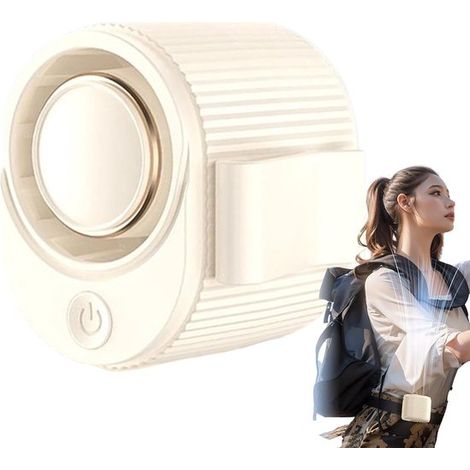 Clip da cintura per ventilatore,6,7 x 6 x 6 cm,3 velocità regolabili,batteria ricaricabile da 1200 mAh,ideale per viaggi all'aperto (1/5)