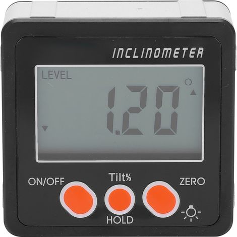 Règle d'angle numérique, inclinomètre, base magnétique, niveau (1/5)