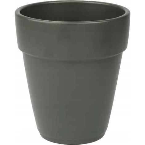 Vaso per orchidee in ceramica, color antracite, 13 cm
