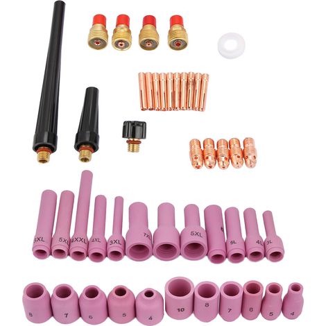 Ensemble de 46 pièces de consommables et accessoires pour torches de soudage TIG WP-9/20/25 (1/5)