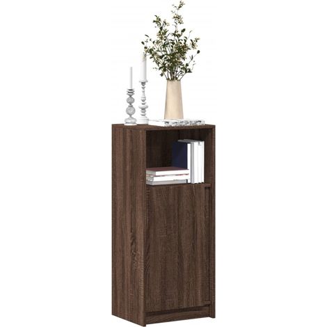 LED-Sideboard Braun Eichen-Optik 42,5x34x100 cm Holzwerkstoff