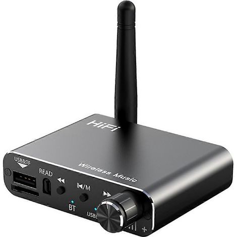 Émetteur-récepteur audio Bluetooth 5.4, entrée auxiliaire 3,5 mm pour RCA, USB et clé USB, adaptateur audio stéréo Hi-Fi avec décodage DSP (1/5)