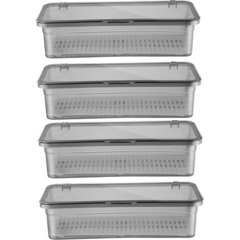 4 Stück Besteck-Aufbewahrungsbox, Utensilienablage mit Deckelhalter, Küchenutensilienhalter, Löffelhalter, Haushaltsbesteck-Organizer, Besteckhalter