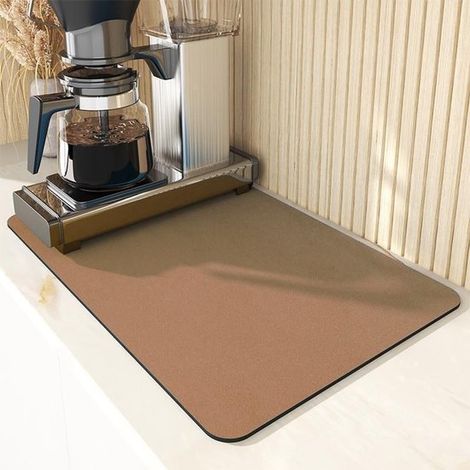 Confezione singola di tappetini assorbenti, 30 x 40 cm, autoasciuganti, antiscivolo, ideali per banconi, bar, macchine da caffè, tovagliette, caffè... (1/5)