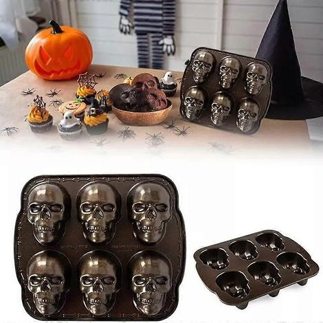 Moules en forme de crâne pour la pâtisserie, moules à pizza en forme de crâne pour Halloween, moules à pizza en forme de crâne