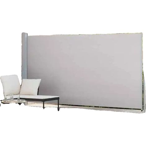Terrassen-Seitenmarkise, langlebiges Polyester, 200 cm x 500 cm, für den Außenbereich geeignet, wandmontiert, UV-Schutz (1/5)