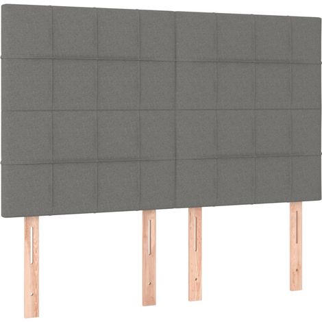 Maison Exclusive - Cabecero de cama gris oscuro 144x5x118/128 cm (1/5)