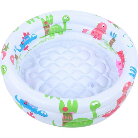 Piscine gonflable ronde pour bébés et jeunes enfants, portable, avec pompe, motif dinosaure, pour une utilisation intérieure et extérieure. Convient aux filles et aux garçons. (1/5)