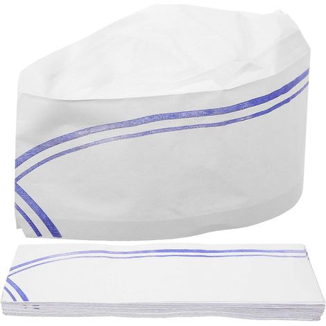 Toques de chef jetables en papier, spécifiques à la cuisine, 40 pièces par paquet, couleur aléatoire. (1/5)