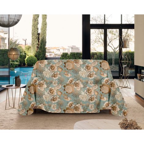 Telo Arredo Stampa Digitale in Cotone Grandfoulard Copritutto Copridivano Copriletto-Prodotto Italiano (1/4)