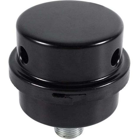 Silencieux pour compresseur d'air - Métal noir Métal Filtre d'admission d'air Filtre silencieux silencieux filetage 1/4 13MM pour pièces d'admission de compresseur d'air sans huile (1/5)