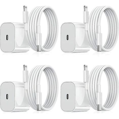 Chargeur iPhone - Chargeur rapide - Adaptateur + câble 20 W USB-C (1/3)
