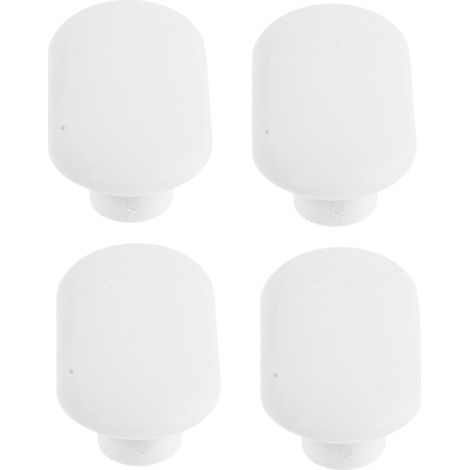 Lot de 4 Amortisseurs pour Siège de Toilette en TPE Blanc, Support Stable Bruit pour Abattant WC en Salle de Bain (1/5)