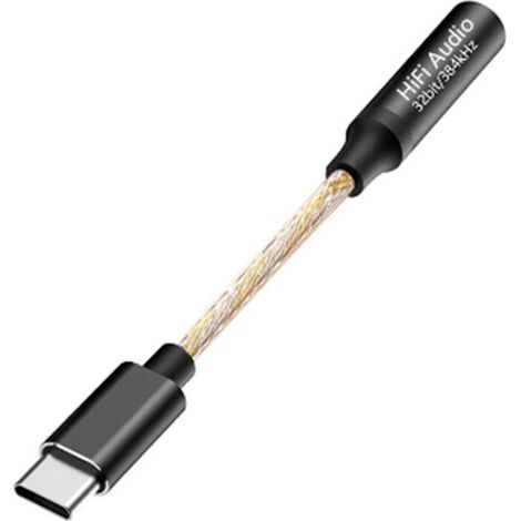 Câble d'interface audio USB-C vers 3,5 mm pour CX31993, adaptateur de décodage audio HiFi, convertisseur Type-C, noir.