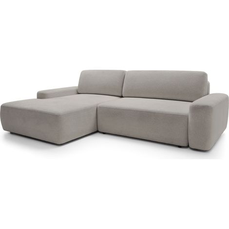 Selsey BALEO - Canapé d'angle convertible - gris-beige chenille - côté gauche (1/5)