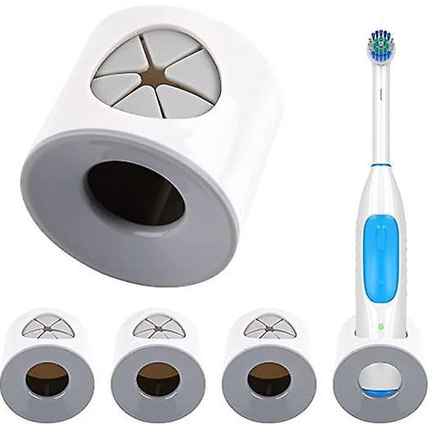 ensemble De 4 Porte-brosse Dents Lectrique Pour Salle De Bain (gris, Universel), Bote De Rangement Pour Salle De Bain, Porte-brosse Dents, Peign (1/5)