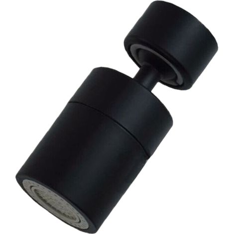 Aérateur De Robinet - Mousseur Pivotant 360 Degrés - 2 Modes Jet - Adaptateur Fil Interne 22 mm - Noir - 1 Pièce