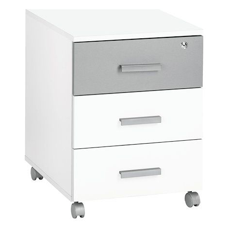 Caisson mobile Ineo blanc 3 tiroirs - aluminium - Maxiburo