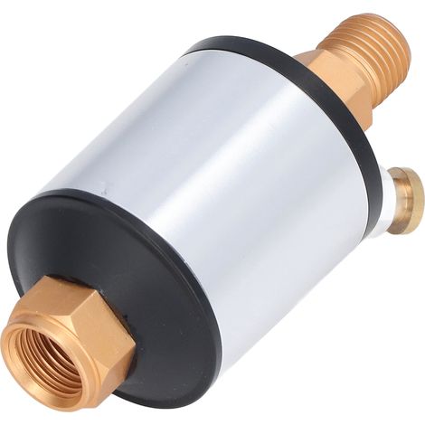 Mini-Inline-Luftfilter aus Aluminium mit Öl-Wasser-Abscheider für Druckluftwerkzeuge, 1/4-Zoll-NPT-Einlass/Auslass (1/5)