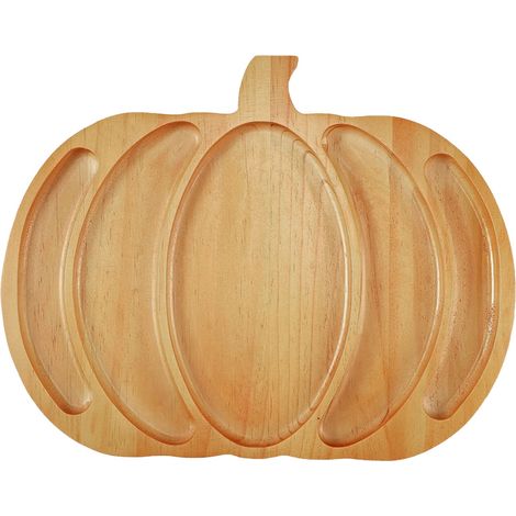 Planche À Fromage En Bois - Forme De Citrouille - Pour Apéritifs Et Plateaux De Fromages - Idéale Pour Halloween, Thanksgiving Et Noël - 1 Pièce (1/4)