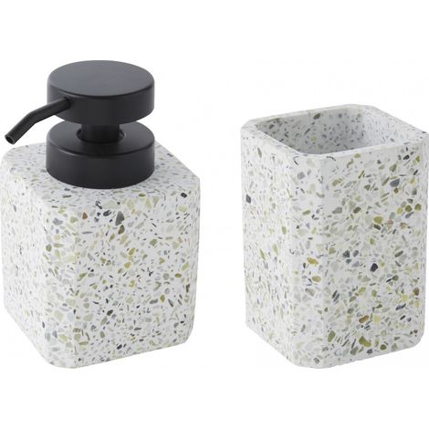 Set salle de bain terrazzo 2 pièces distributeur (1/5)