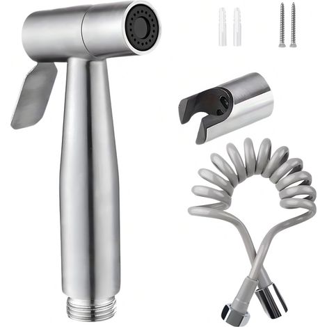 Douchette - Toilette WC, Douchette WC, Douchette WC en Acier Inoxydable, Kit de Pulvérisateur de Bidet Inox, Douchette de Toilette WC (1/5)