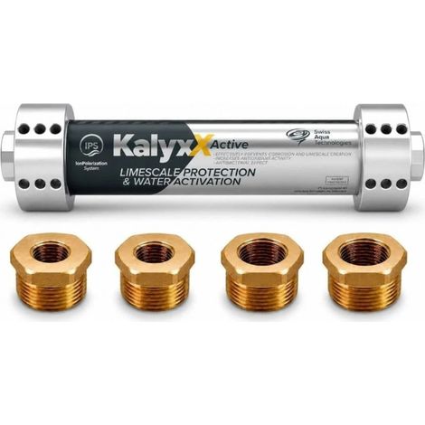 Adoucisseur d'eau Anticalcaire Antibacterien innovant IPS Kalyxx Active G1 ' femelle + 4x adaptateurs (IPSKXABG11234)