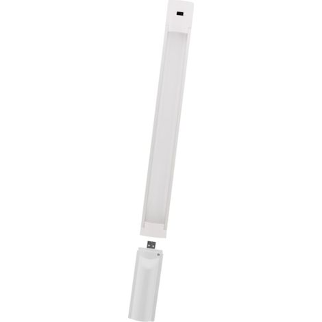 Zenitech – Réglette LED rechargeable USB avec capteur de présence – 2,1W – 50 lumens – Lumière naturelle 4000K – Autonomie jusqu'à 120 jours