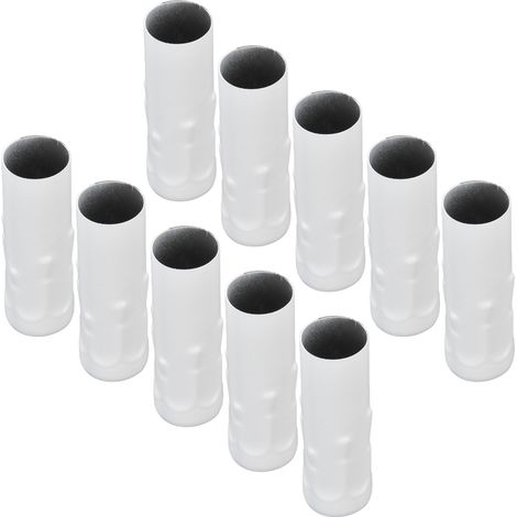 Lot de 10 tubes métalliques E14 pour douilles de lampes à bougie, 25 x 80 mm, blancs (1/5)