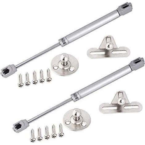 Vérins à Gaz Hydrauliques pour Levage de Porte Armoire Meuble Cuisine Amortisseur Charniè, 80N/8kg 270 mm, Lot de 2 (1/5)