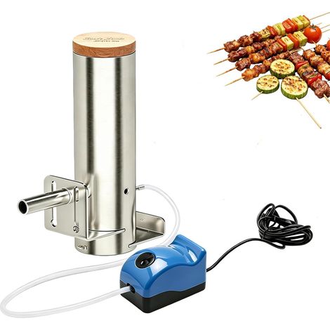 Générateur de Fumée Froide, 4h Fumage Continu Pompe Réglable Acier Inoxydable 304 Alimentaire, Amovible, Compatible Barbecue Fumoir, pour Viande Poisson Fromage, Compact Transportable (1/5)