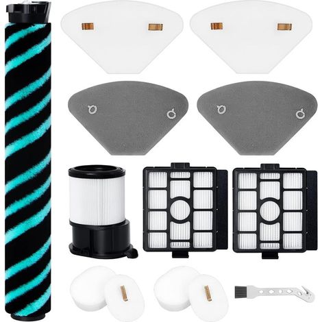 CYRILL - Confezione da 13 pezzi di ricambio per aspirapolvere Shark IP3251, 1 spazzola a rullo, 1 filtro HEPA, 4 spugne filtranti, 2 filtri HEPA, 4 spugne filtranti per stazione base, 1 spazzola (1/5)